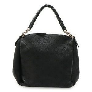 LOUIS VUITTON Black Leather Tote Bag